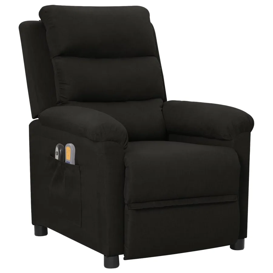 Fauteuil électrique de massage Noir Tissu - 2