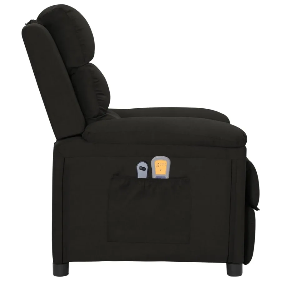 Fauteuil électrique de massage Noir Tissu - 4