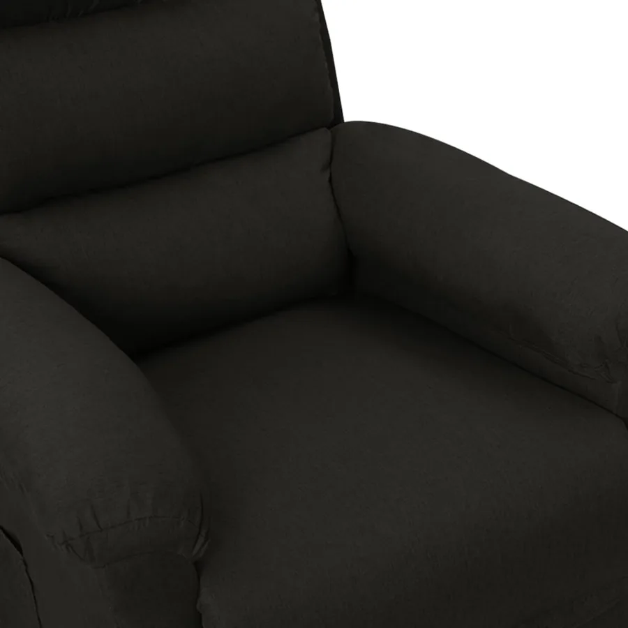 Fauteuil électrique de massage Noir Tissu - 6