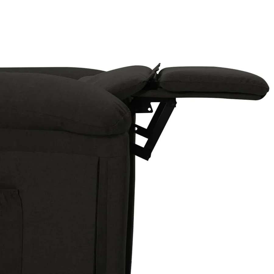 Fauteuil électrique de massage Noir Tissu - 7
