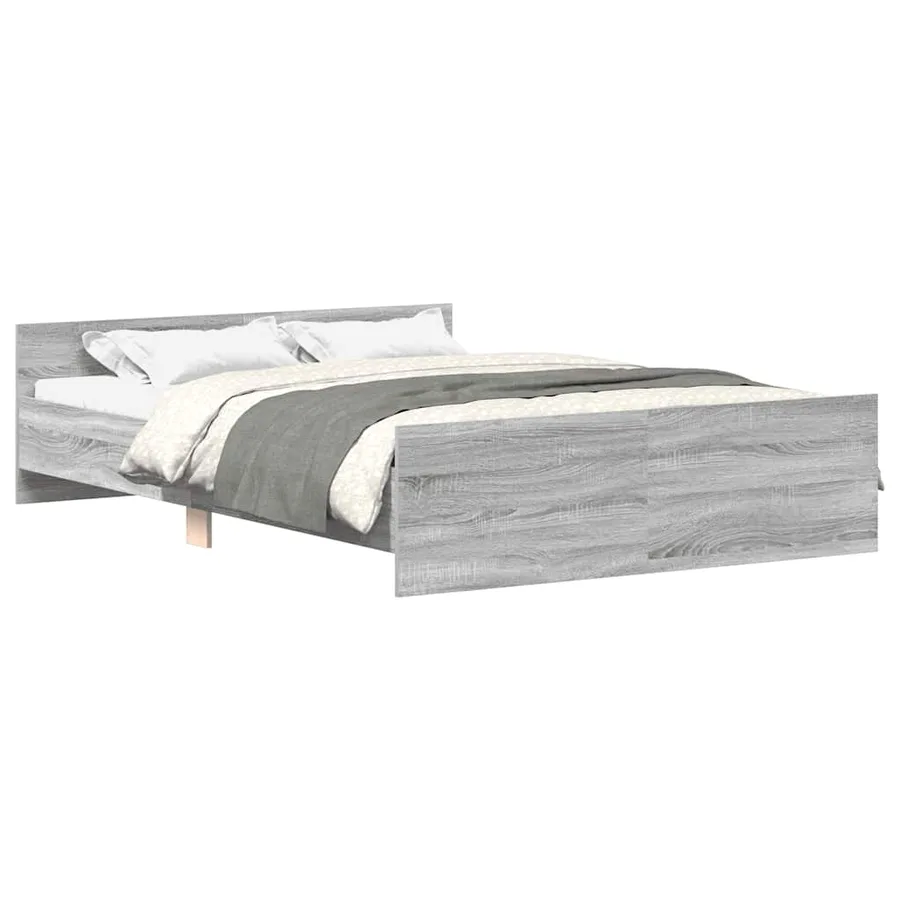 Cadre de lit sans matelas sonoma gris 120x190 cm - 2