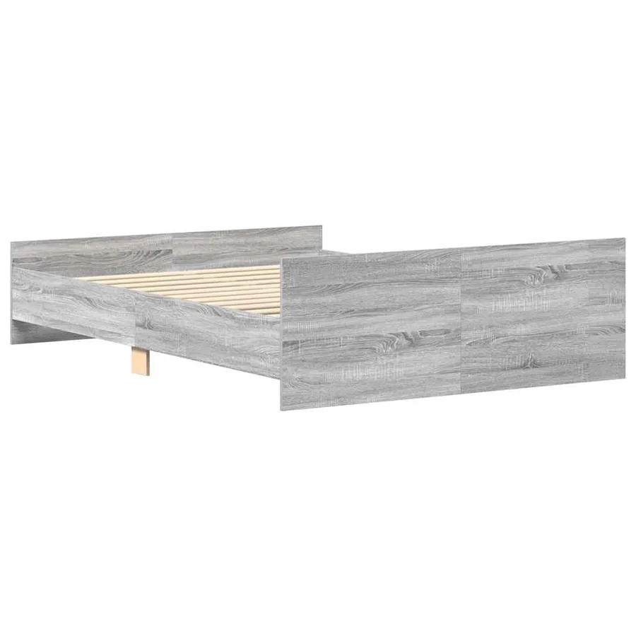Cadre de lit sans matelas sonoma gris 120x190 cm - 6