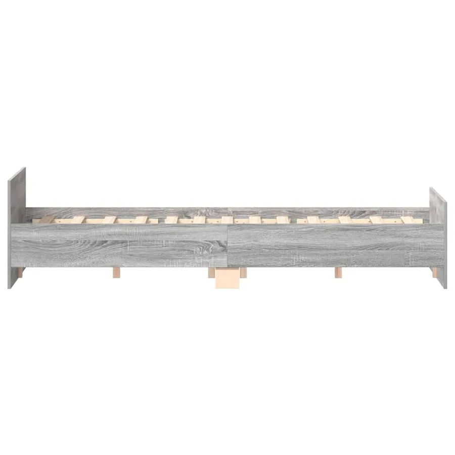 Cadre de lit sans matelas sonoma gris 120x190 cm - 7