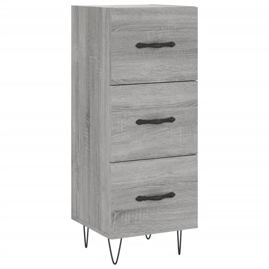 Buffet haut Sonoma gris 34,5x34x180 cm Bois d'ingénierie - 7