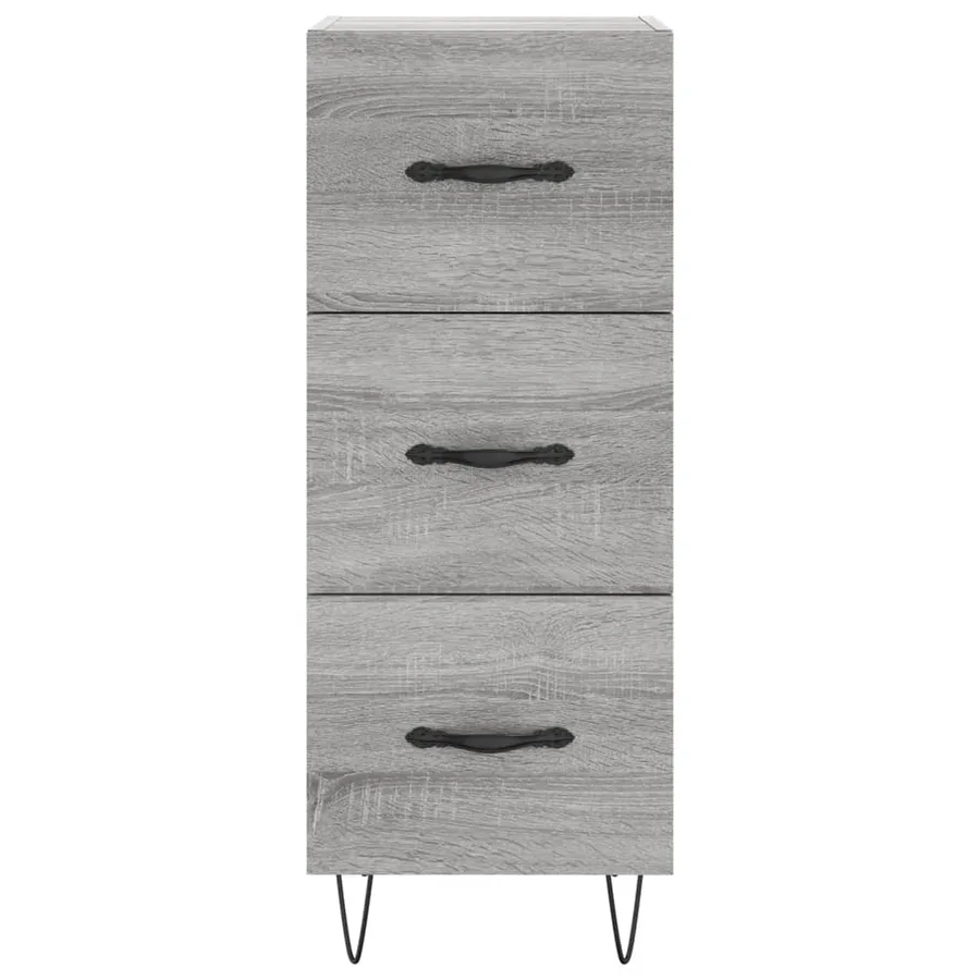 Buffet haut Sonoma gris 34,5x34x180 cm Bois d'ingénierie - 8