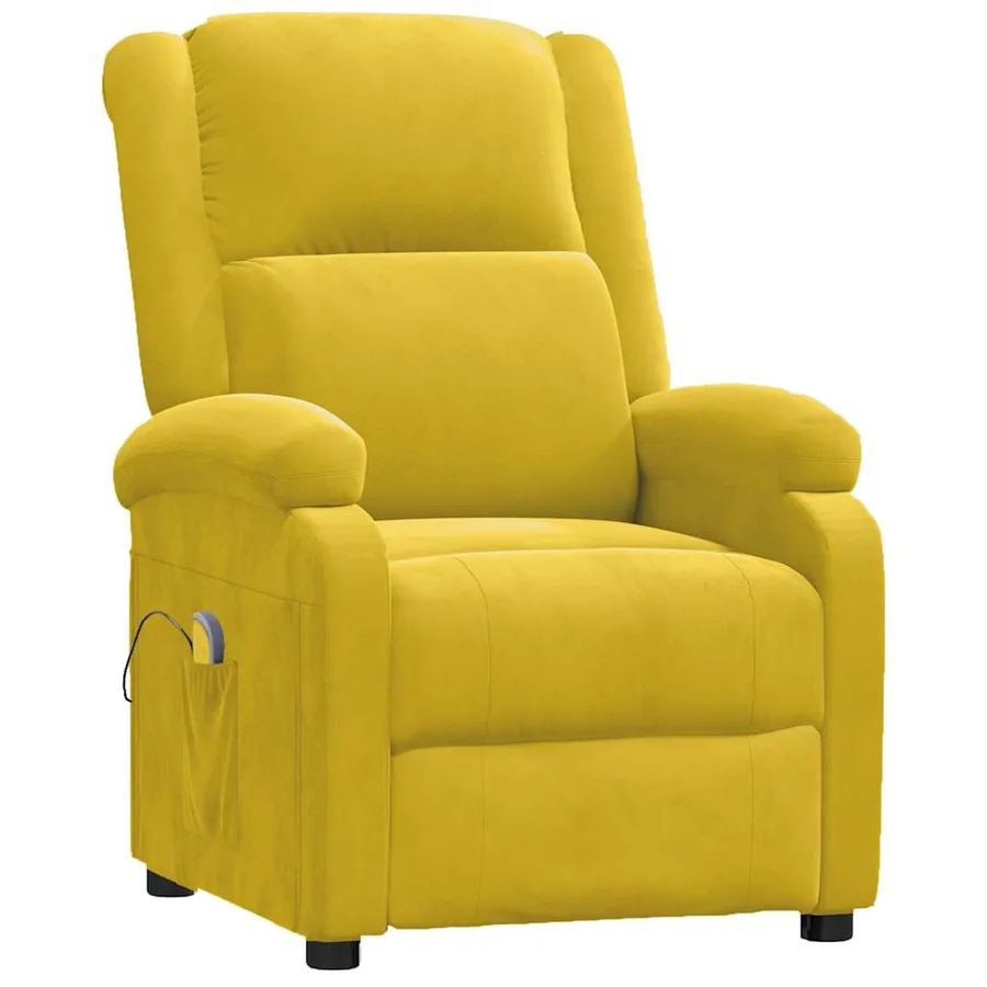 Fauteuil de massage Jaune Velours - 2