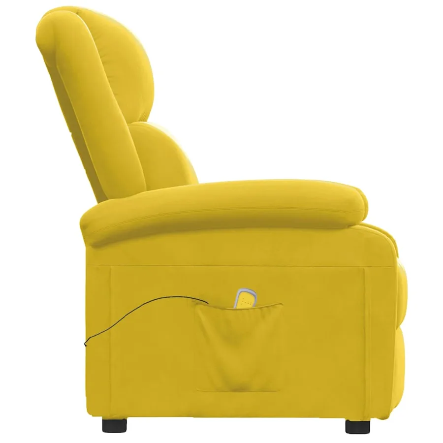 Fauteuil de massage Jaune Velours - 4