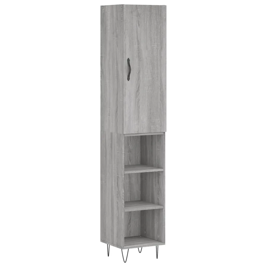 Buffet haut Sonoma gris 34,5x34x180 cm Bois d'ingénierie - 2