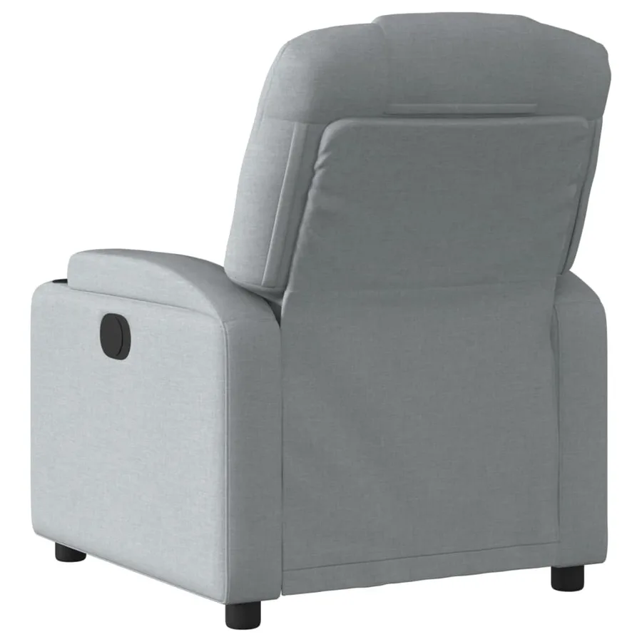 Fauteuil inclinable en tissu gris clair - 3