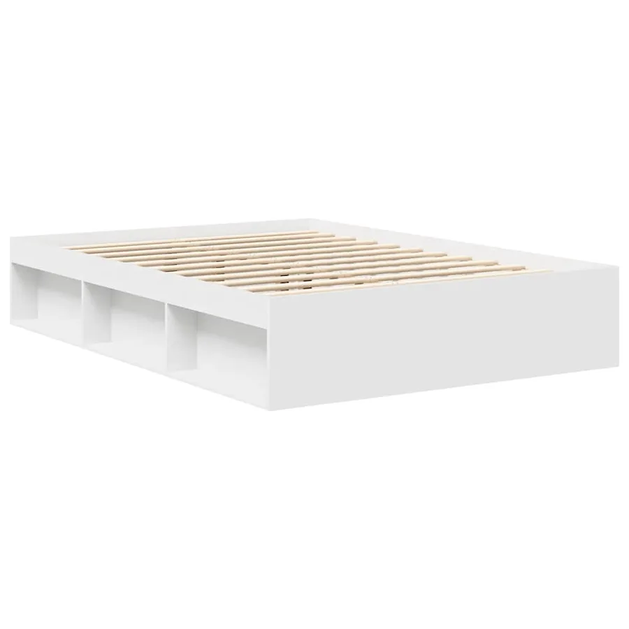 Cadre de lit sans matelas blanc 140x190 cm - 7