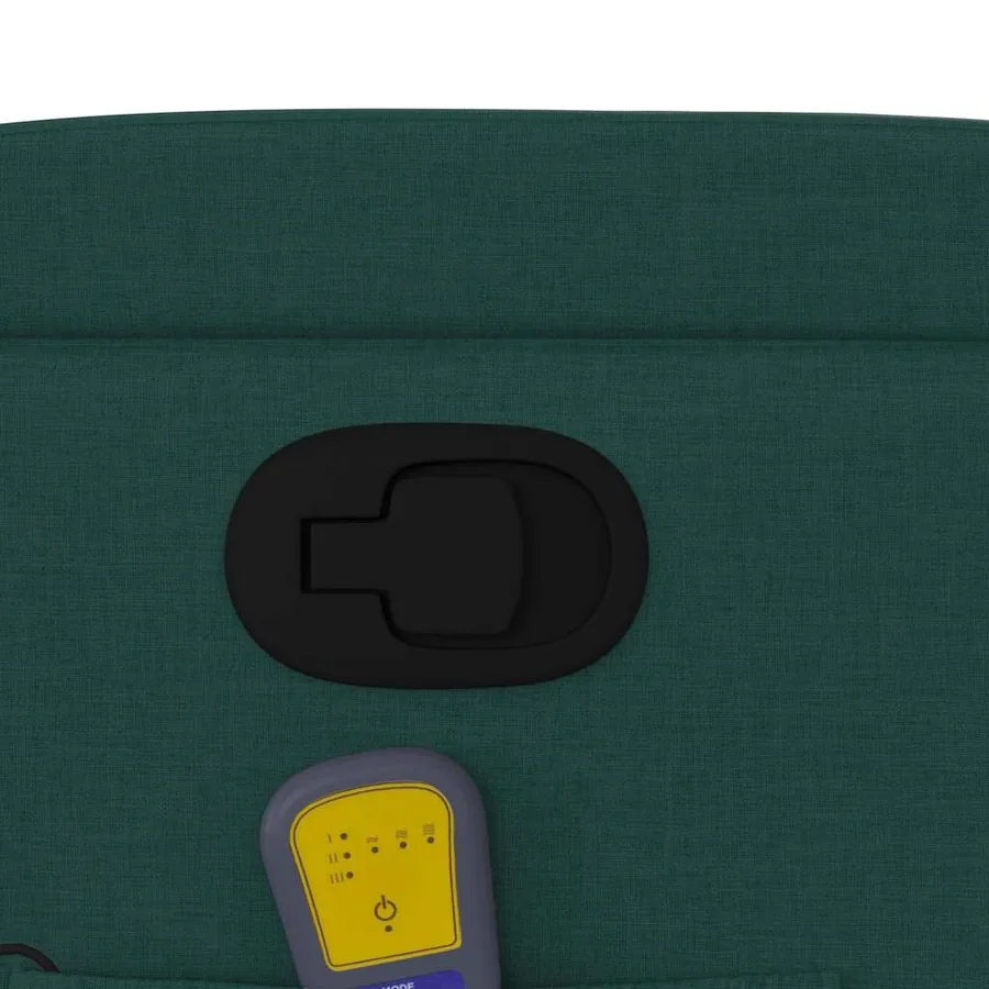 Fauteuil de massage inclinable Vert foncé Tissu - 10