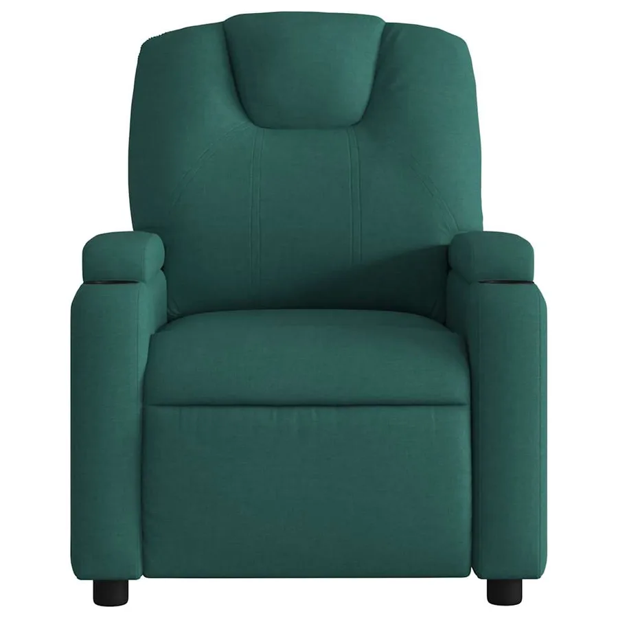 Fauteuil de massage inclinable Vert foncé Tissu - 4
