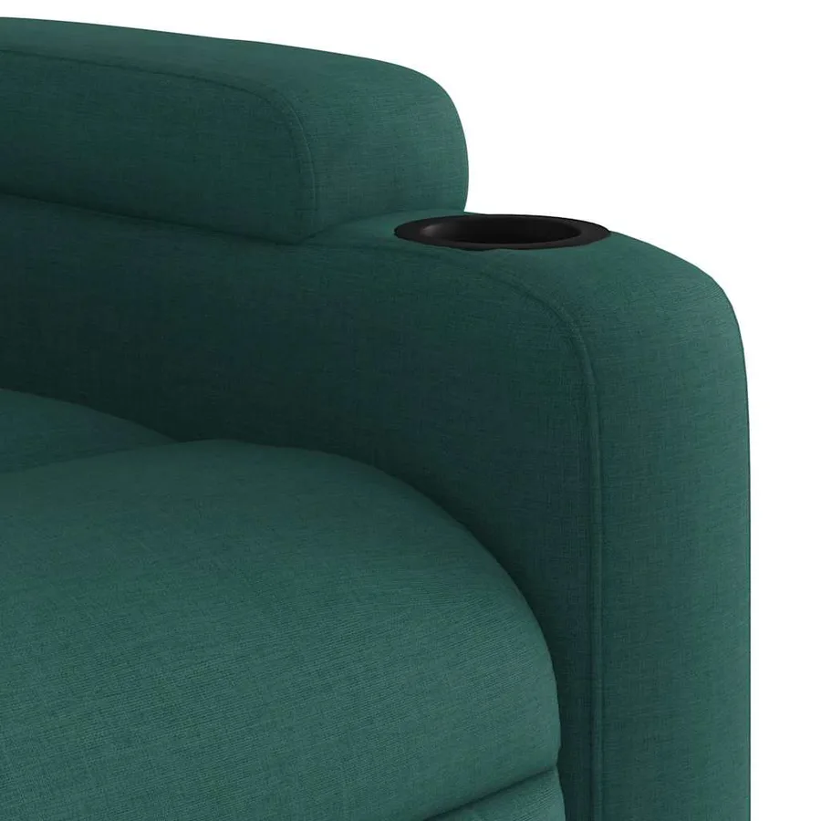 Fauteuil de massage inclinable Vert foncé Tissu - 9