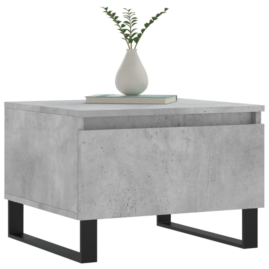 Tables basses 2 pcs gris béton 50x46x35 cm bois d'ingénierie - 3