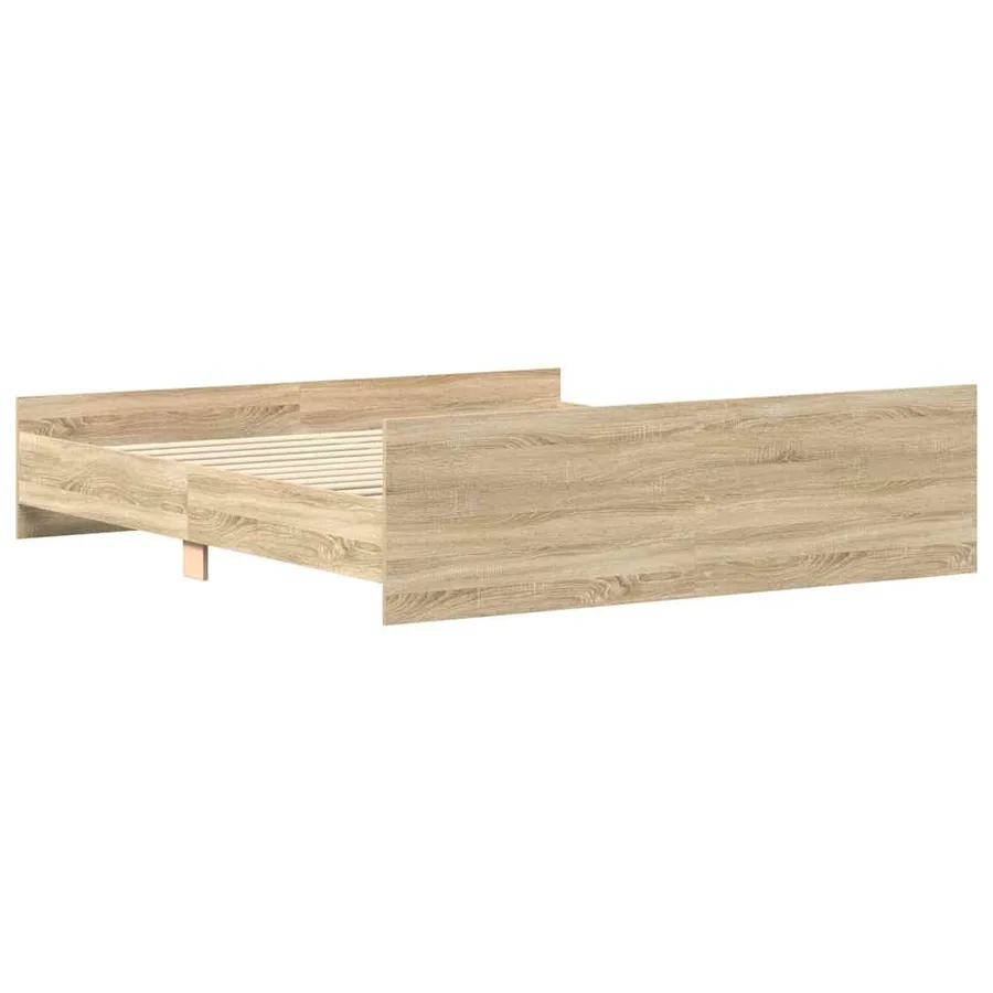Cadre de lit sans matelas chêne sonoma 200x200 cm - 7
