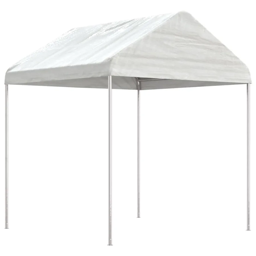 Belvédère avec toit blanc 13,38x2,28x2,69 m polyéthylène - 2