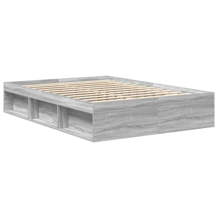 Cadre de lit sans matelas sonoma gris 160x200 cm - 7
