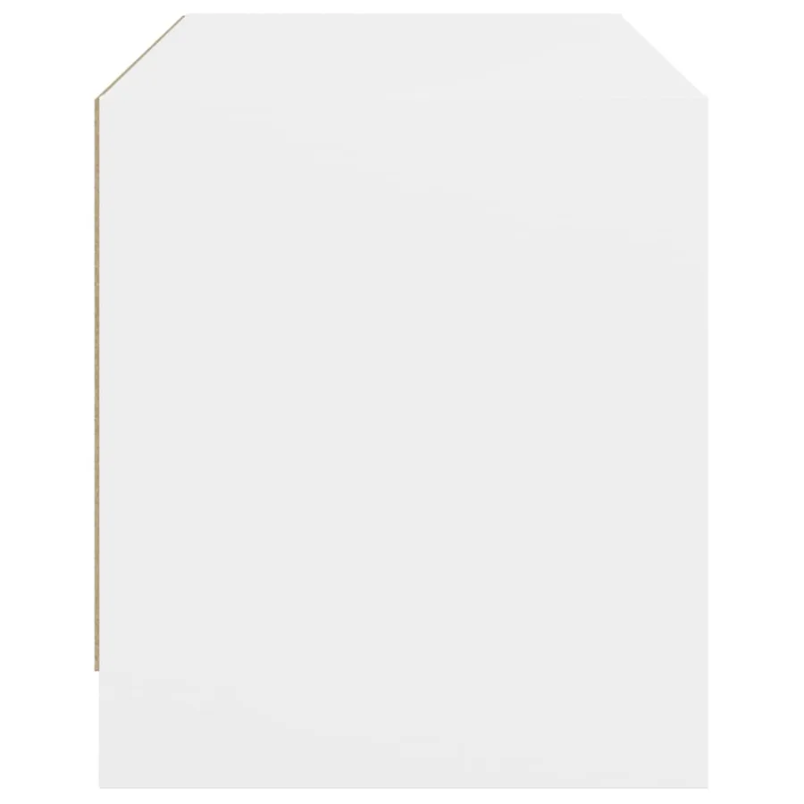 Meuble TV avec portes en verre blanc 68x37x42 cm - 7