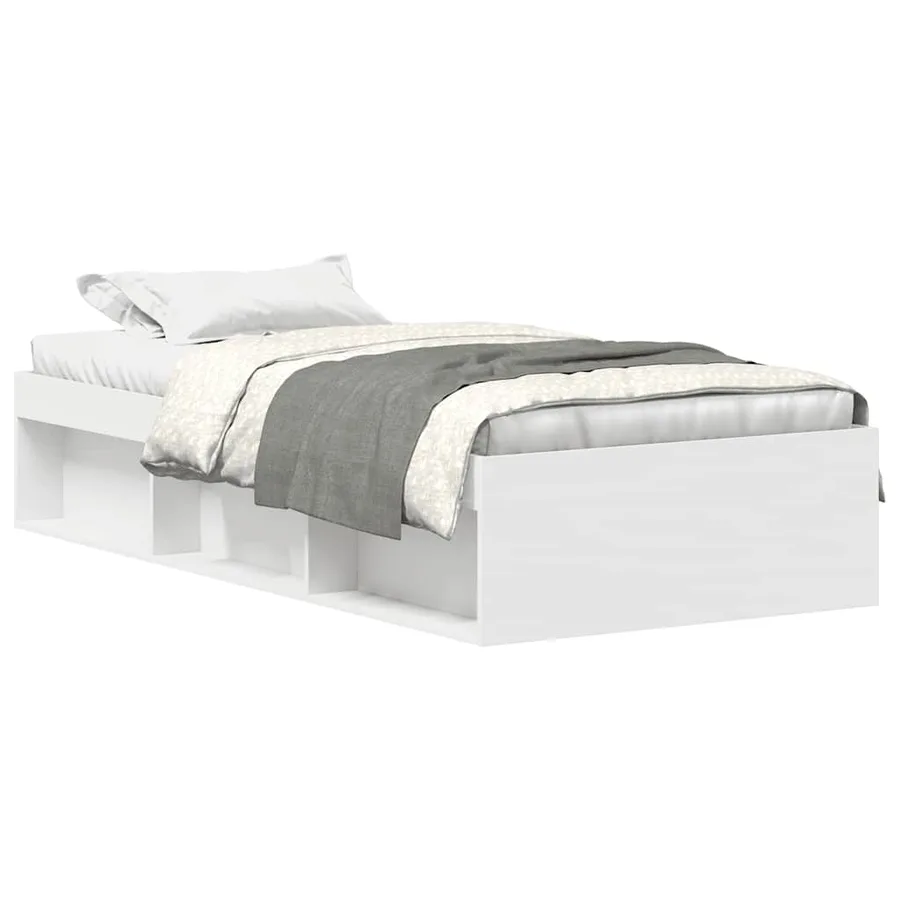 Cadre de lit sans matelas blanc 90x190 cm - 2