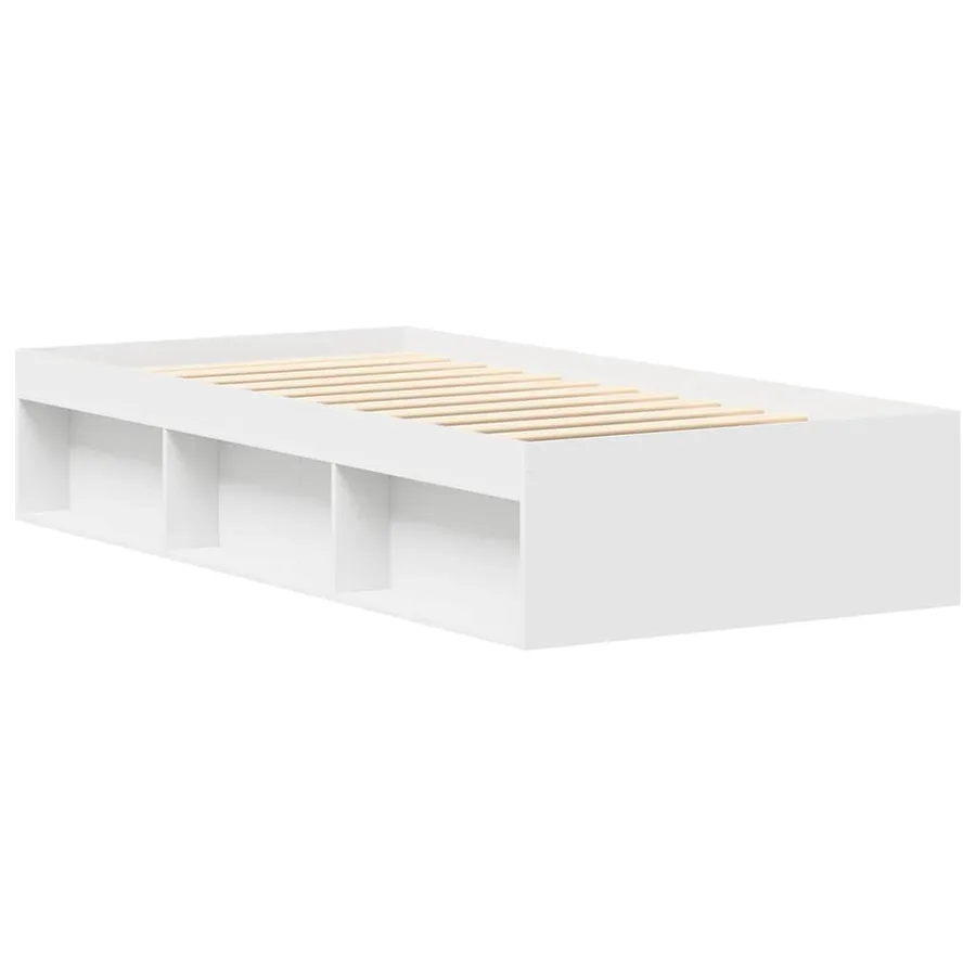 Cadre de lit sans matelas blanc 90x190 cm - 4