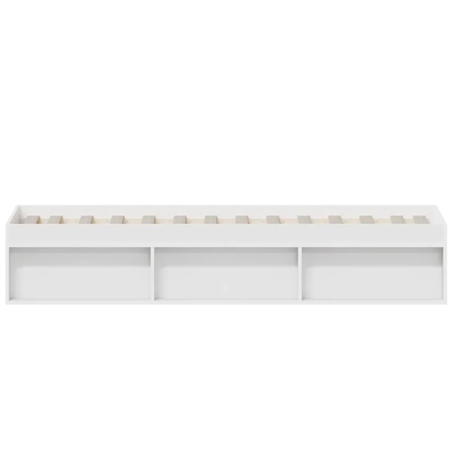 Cadre de lit sans matelas blanc 90x190 cm - 6
