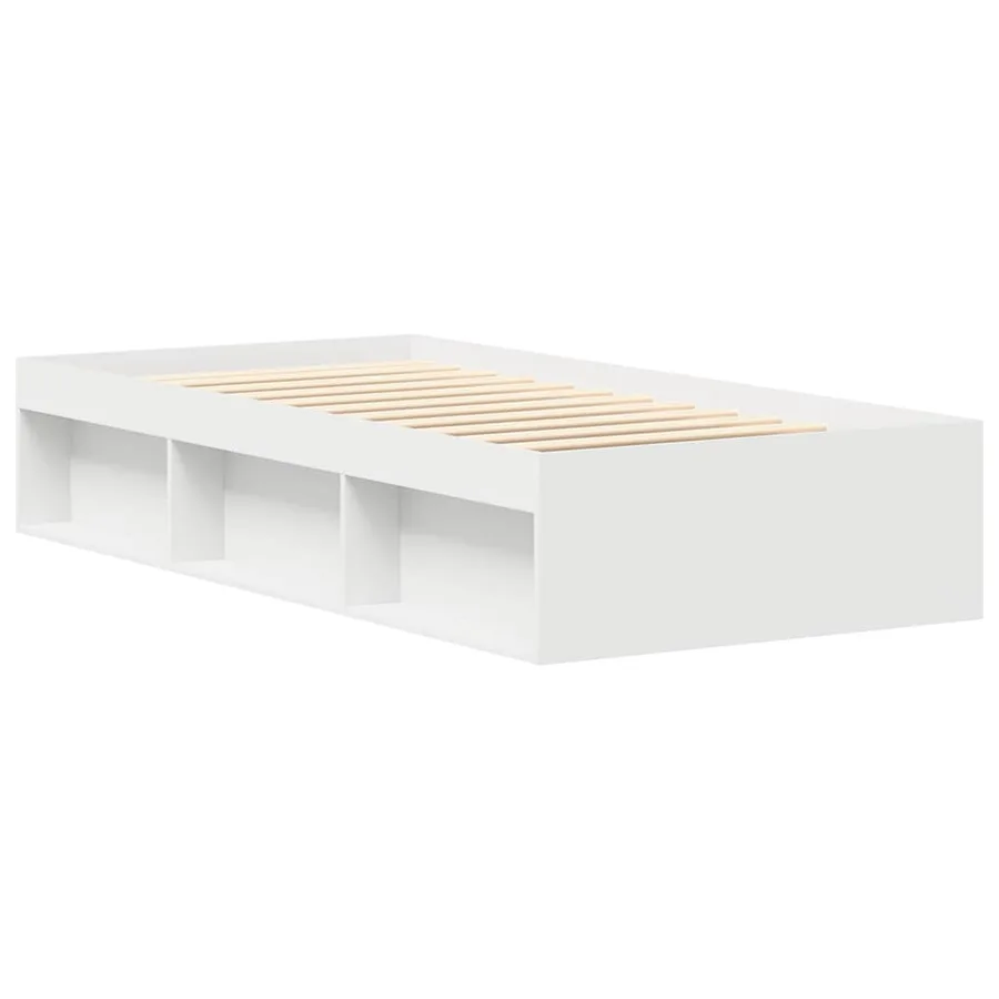 Cadre de lit sans matelas blanc 90x190 cm - 7