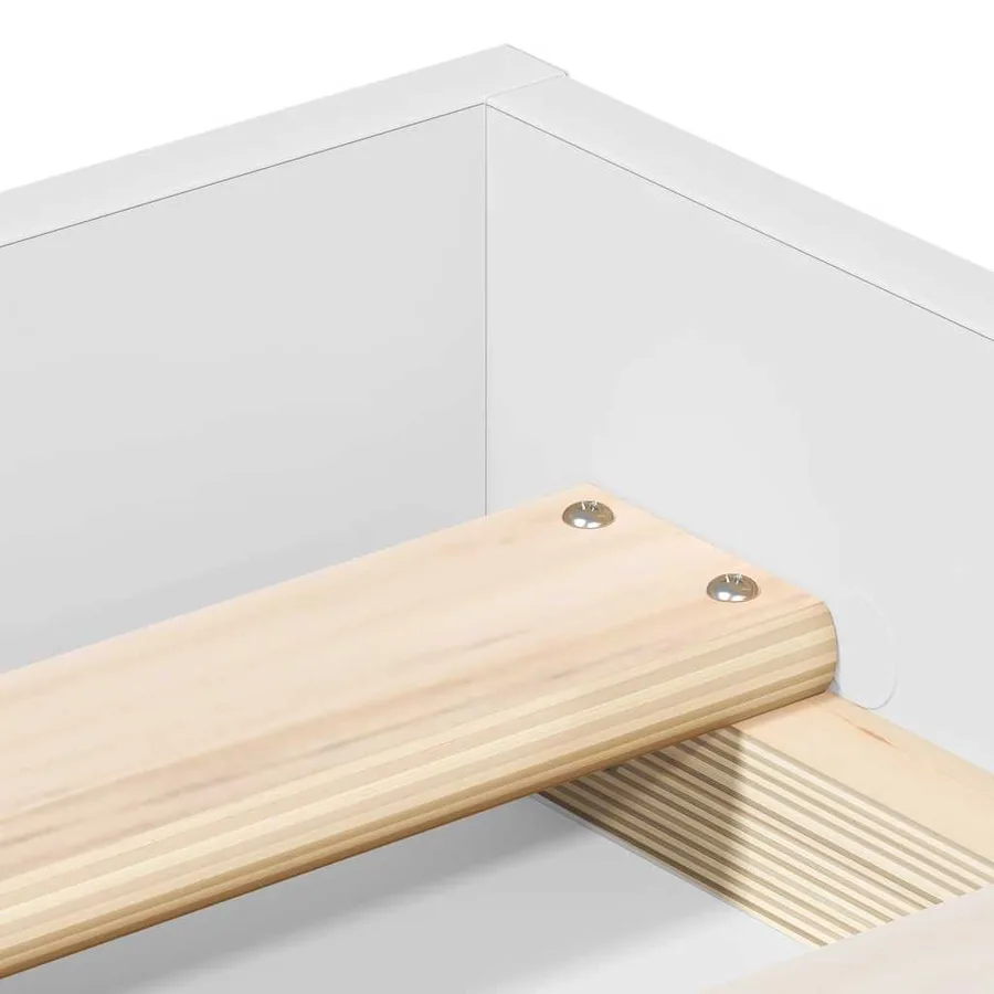 Cadre de lit sans matelas blanc 90x190 cm - 8