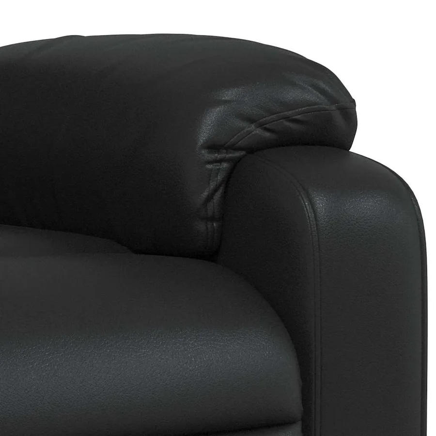 Fauteuil de massage inclinable Noir Similicuir - 10