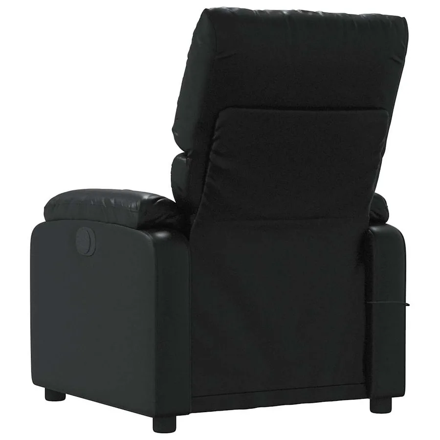 Fauteuil de massage inclinable Noir Similicuir - 7