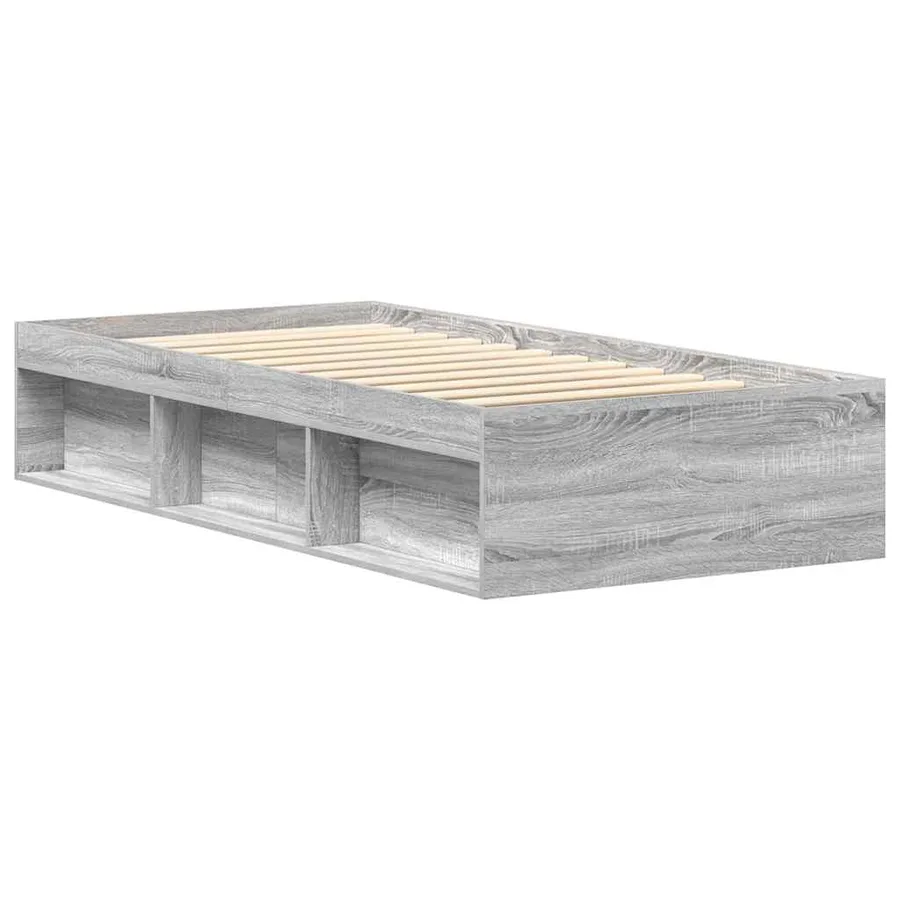 Cadre de lit sans matelas sonoma gris 75x190 cm - 7