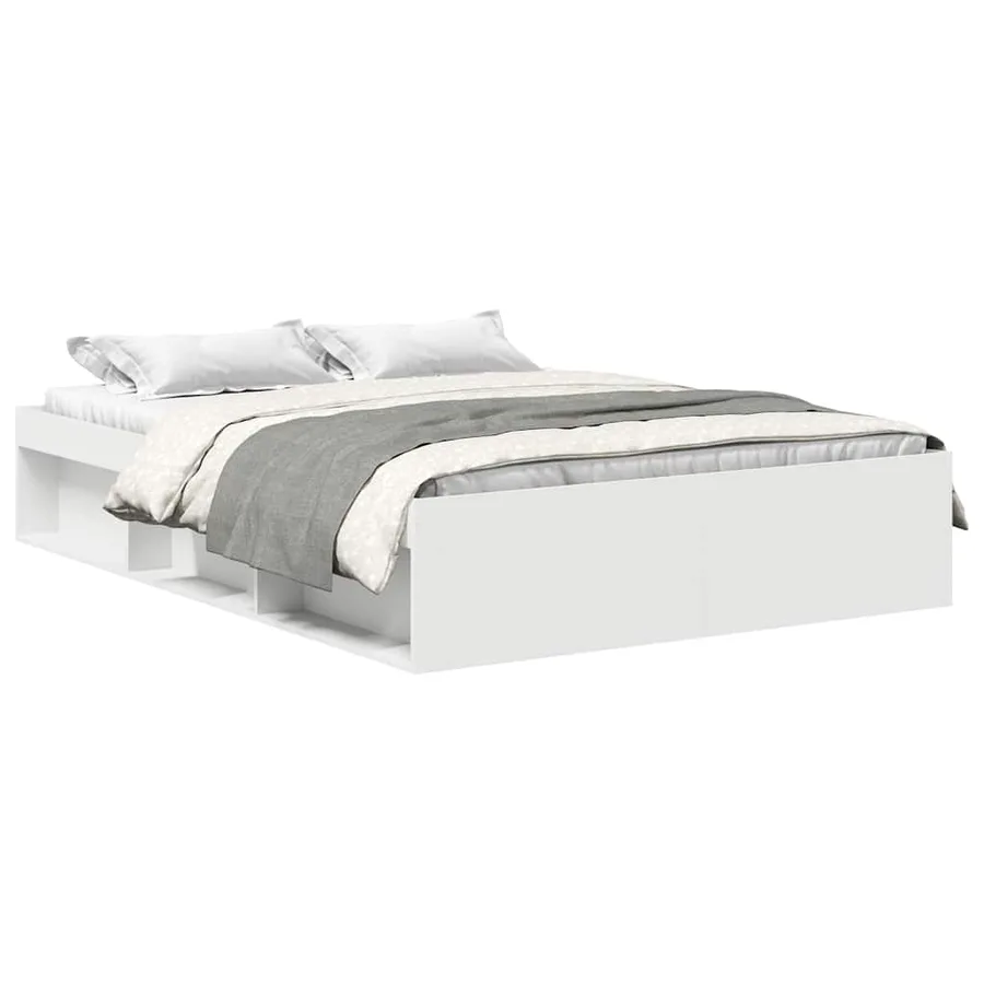 Cadre de lit sans matelas blanc 140x200 cm - 2