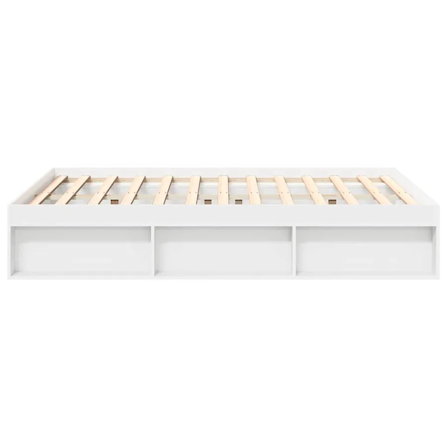 Cadre de lit sans matelas blanc 140x200 cm - 6