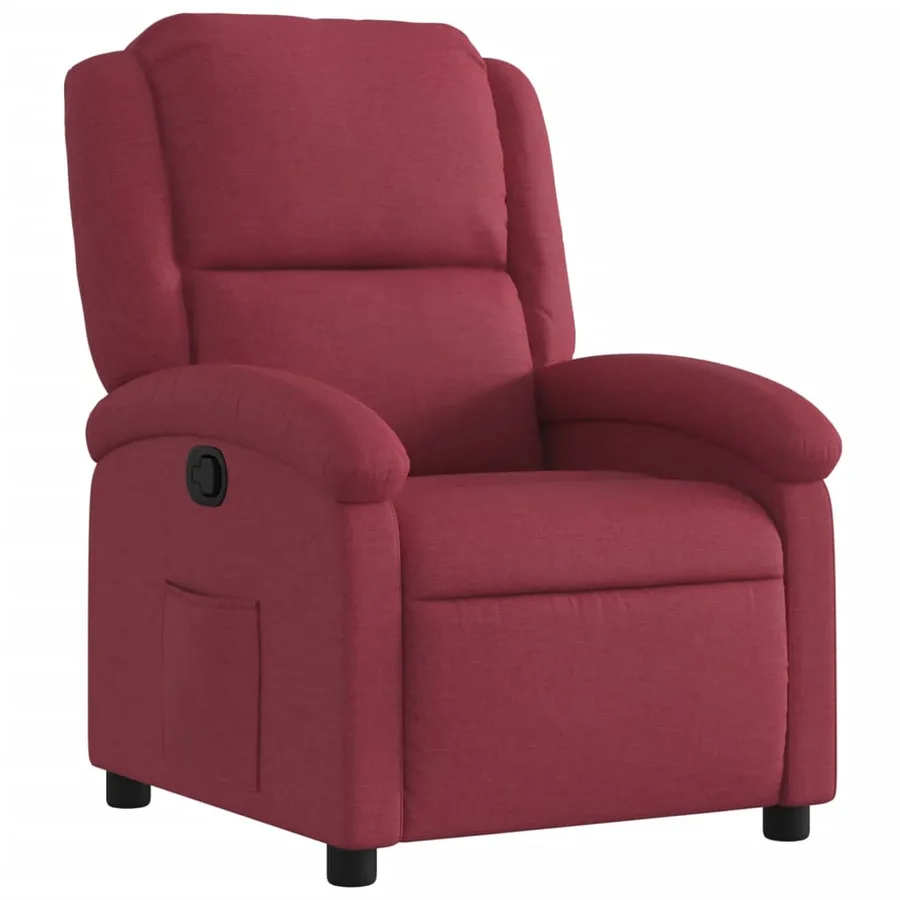 Fauteuil inclinable Rouge bordeaux Tissu - 2