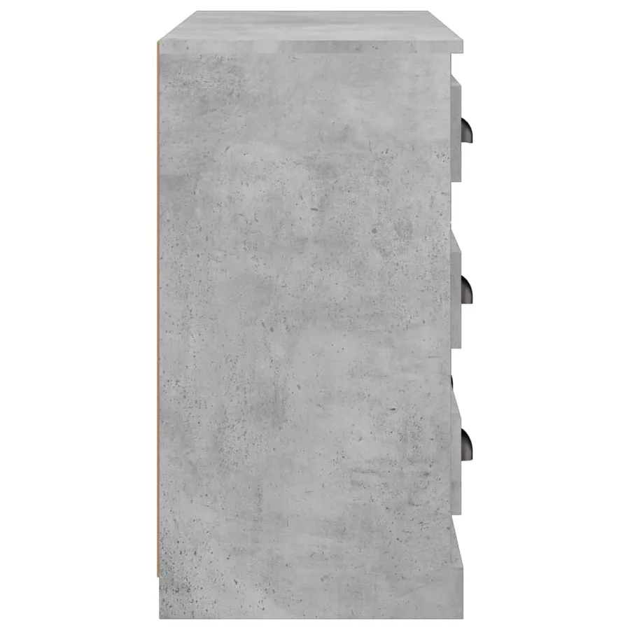 Buffet gris béton 70x35,5x67,5 cm bois d'ingénierie - 7