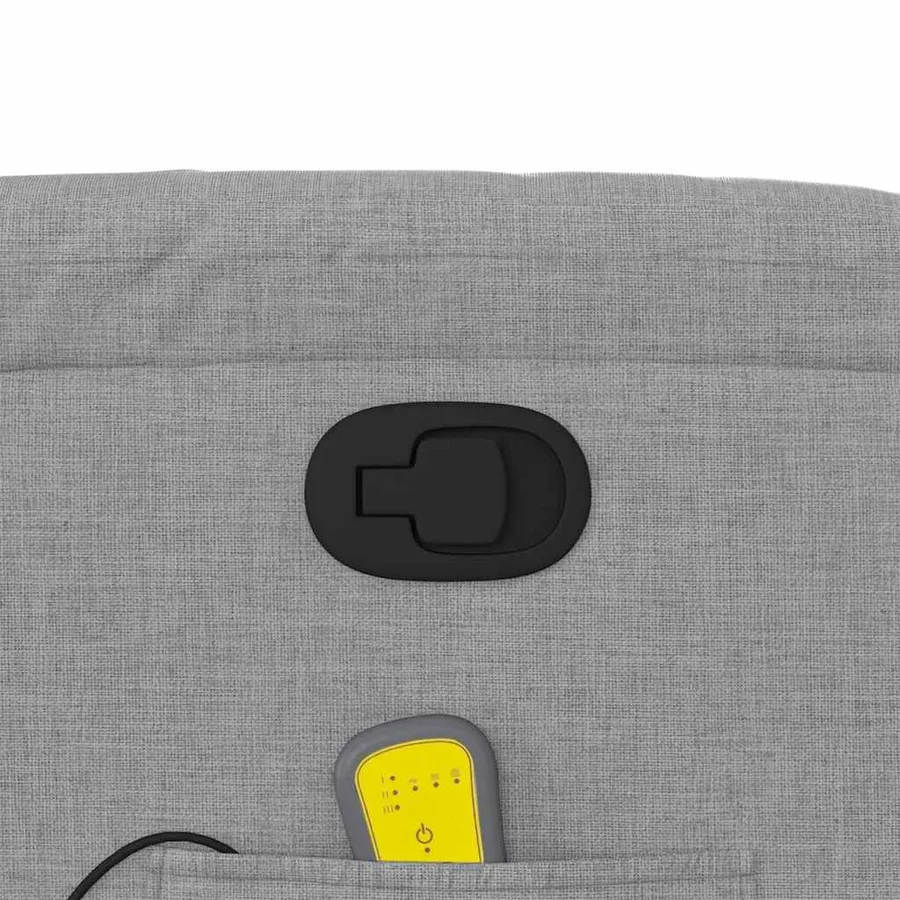 Fauteuil de massage inclinable Gris clair Tissu - 11