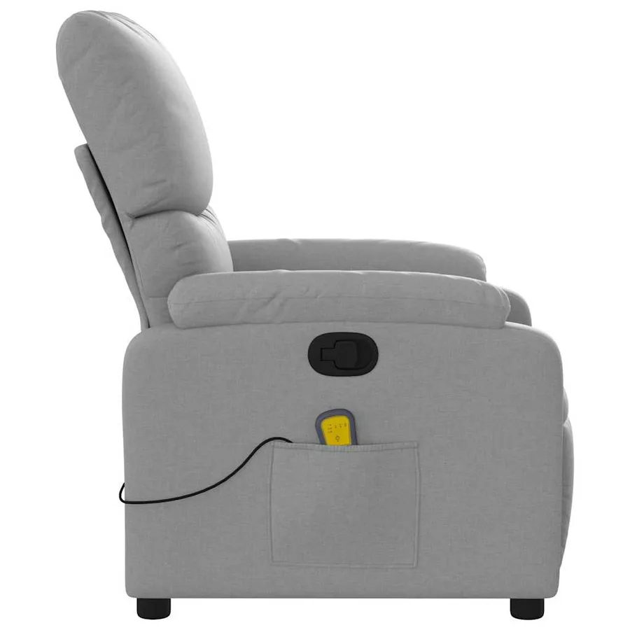 Fauteuil de massage inclinable Gris clair Tissu - 6
