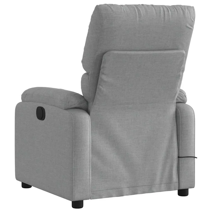 Fauteuil de massage inclinable Gris clair Tissu - 7