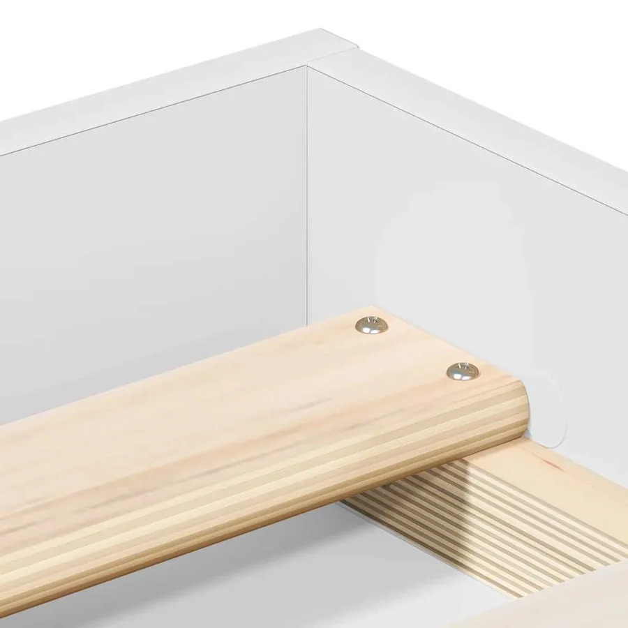Cadre de lit sans matelas blanc 120x200 cm - 8
