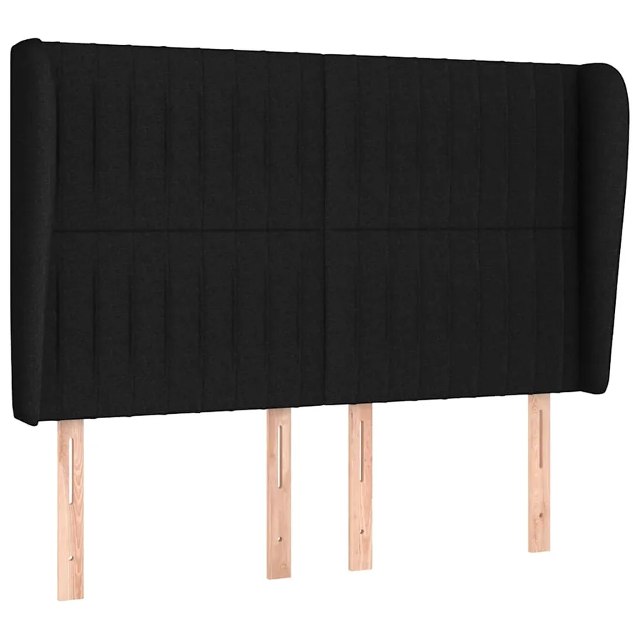 Sommier à lattes de lit avec matelas Noir 140x200 cm Tissu - 6