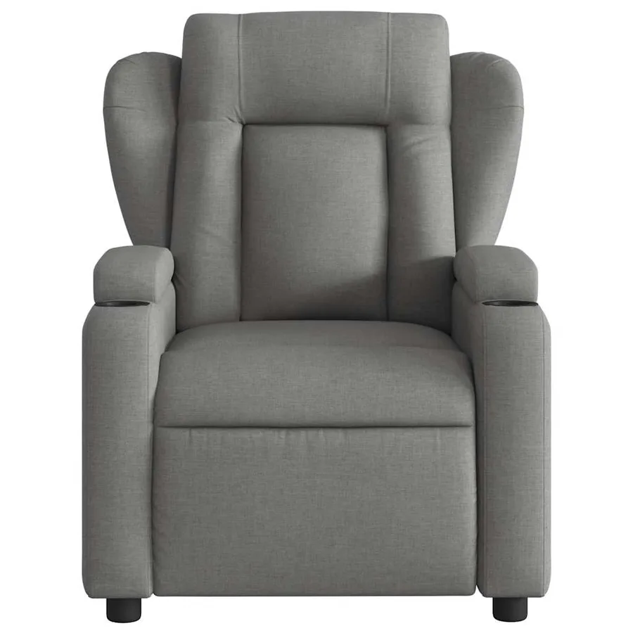 Fauteuil de massage inclinable gris foncé tissu - 7