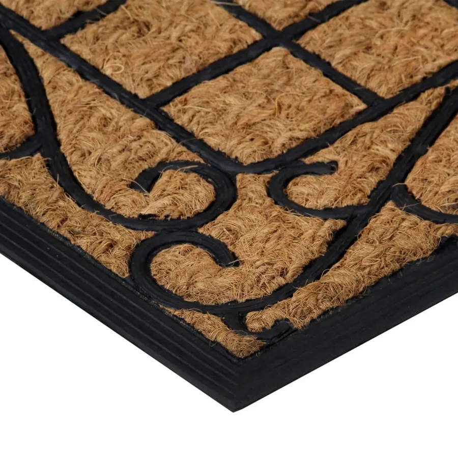 Paillasson rectangulaire 45x75 cm caoutchouc et fibre de coco - 3