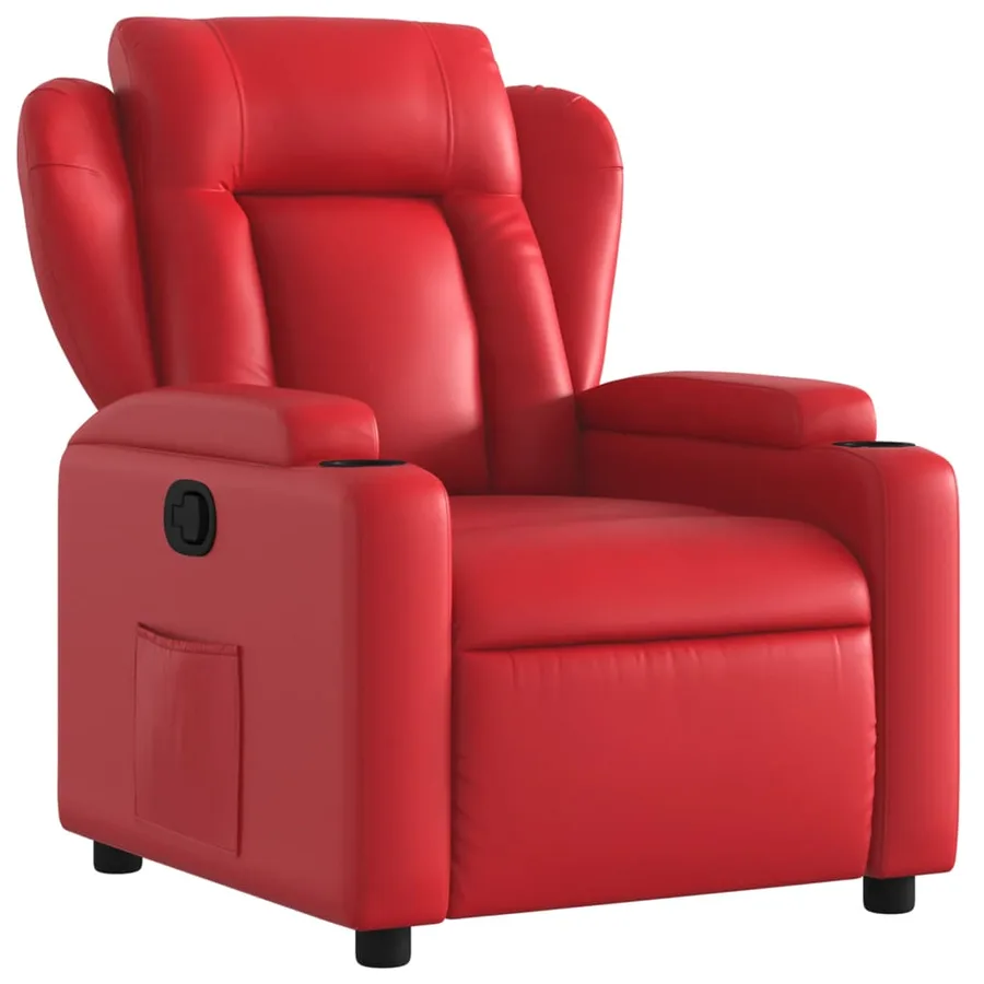 Fauteuil inclinable Rouge Similicuir - 2