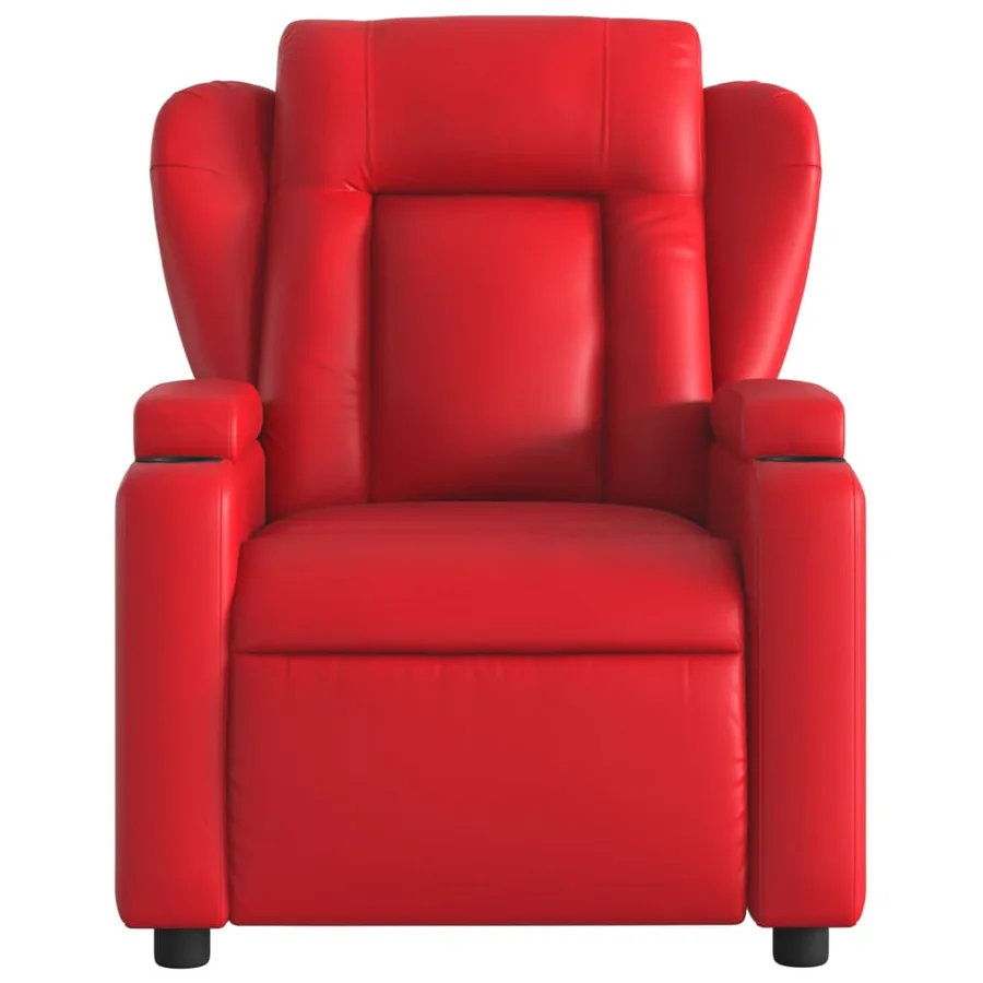Fauteuil inclinable Rouge Similicuir - 3
