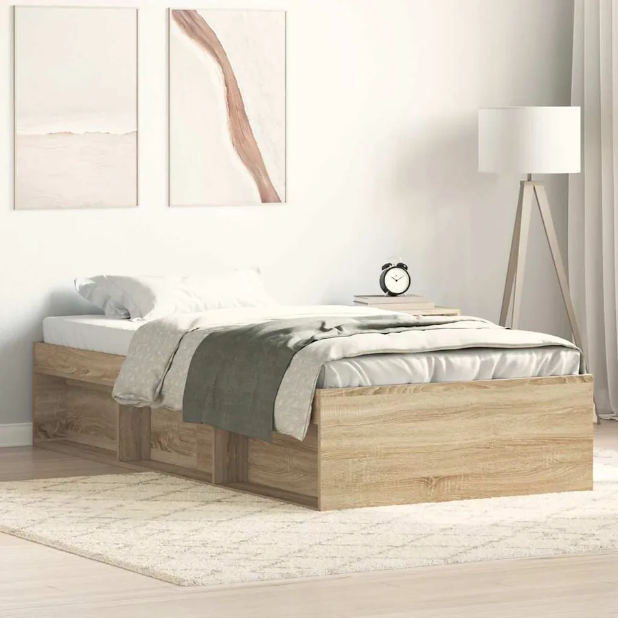 Cadre de lit sans matelas chêne sonoma 100x200 cm
