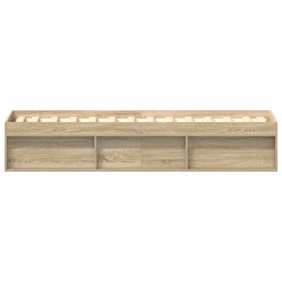 Cadre de lit sans matelas chêne sonoma 100x200 cm - 6
