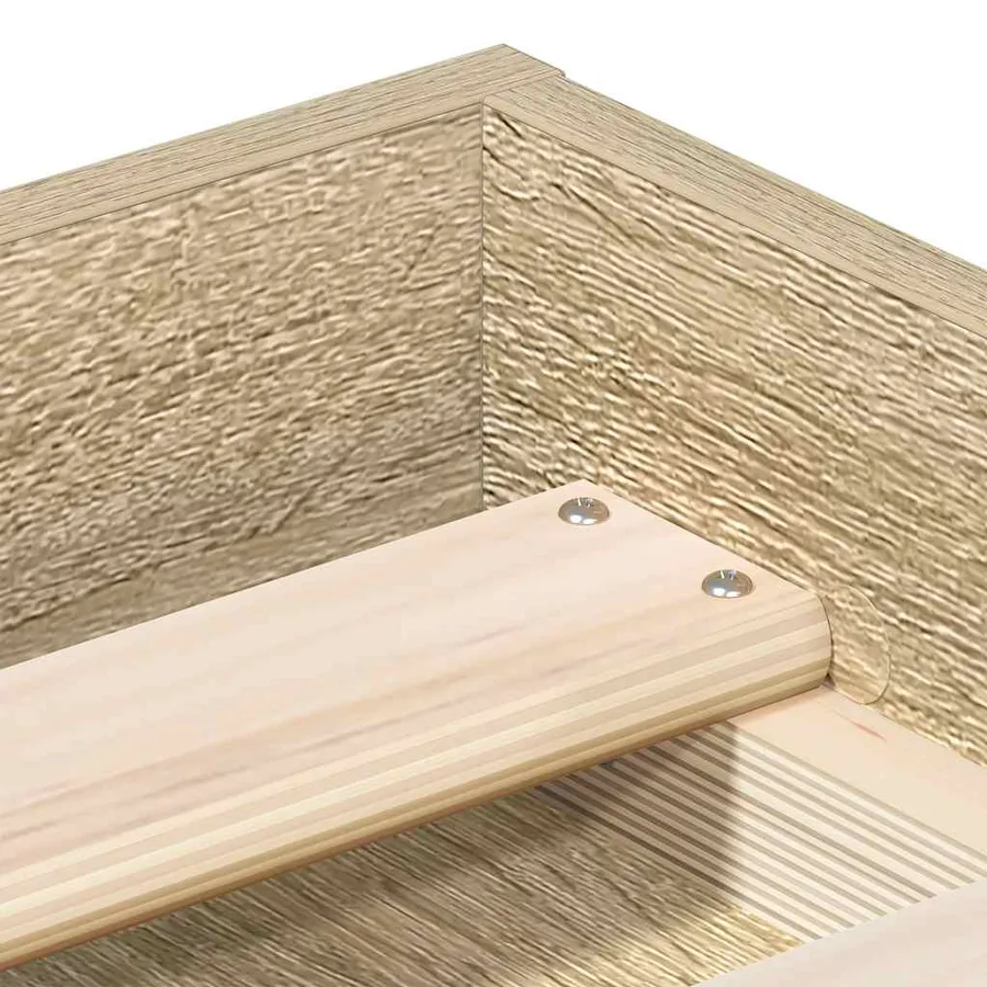 Cadre de lit sans matelas chêne sonoma 100x200 cm - 8