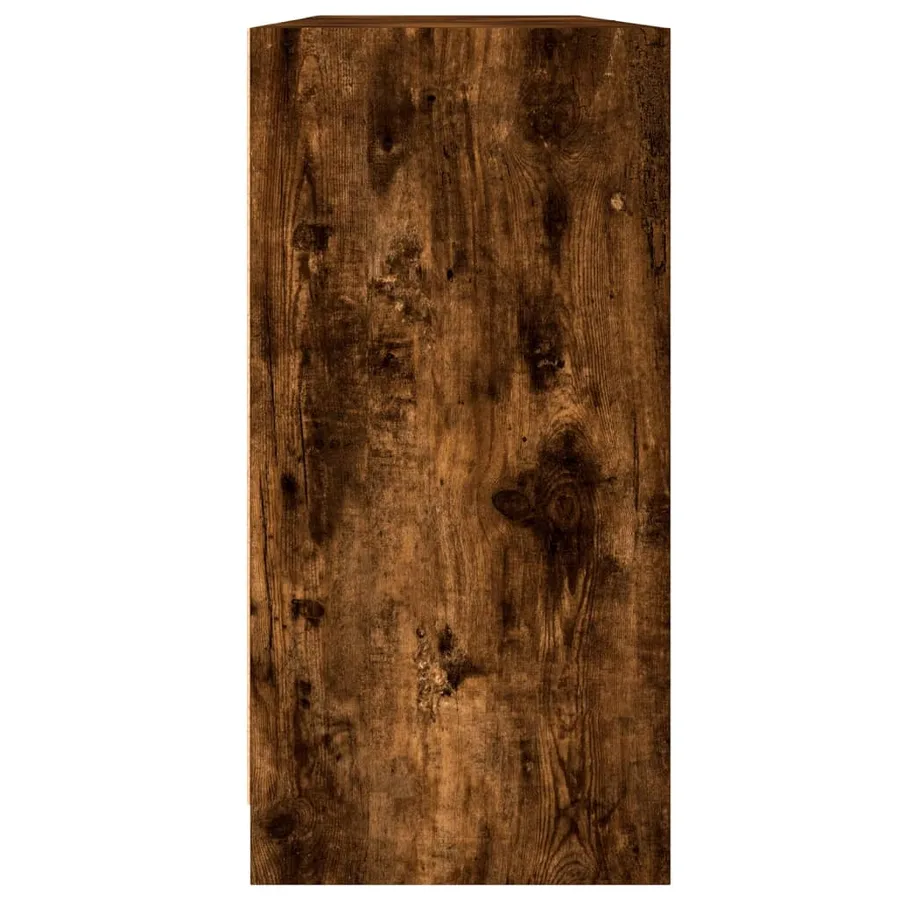 Bibliothèque avec portes chêne fumé 204x37x75 cm - 7