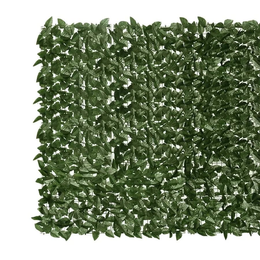 Brise-vue de balcon avec feuilles vert foncé 300x150 cm - 3