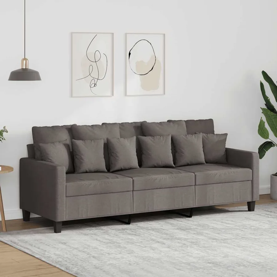 Canapé à 3 places Taupe 180 cm Tissu
