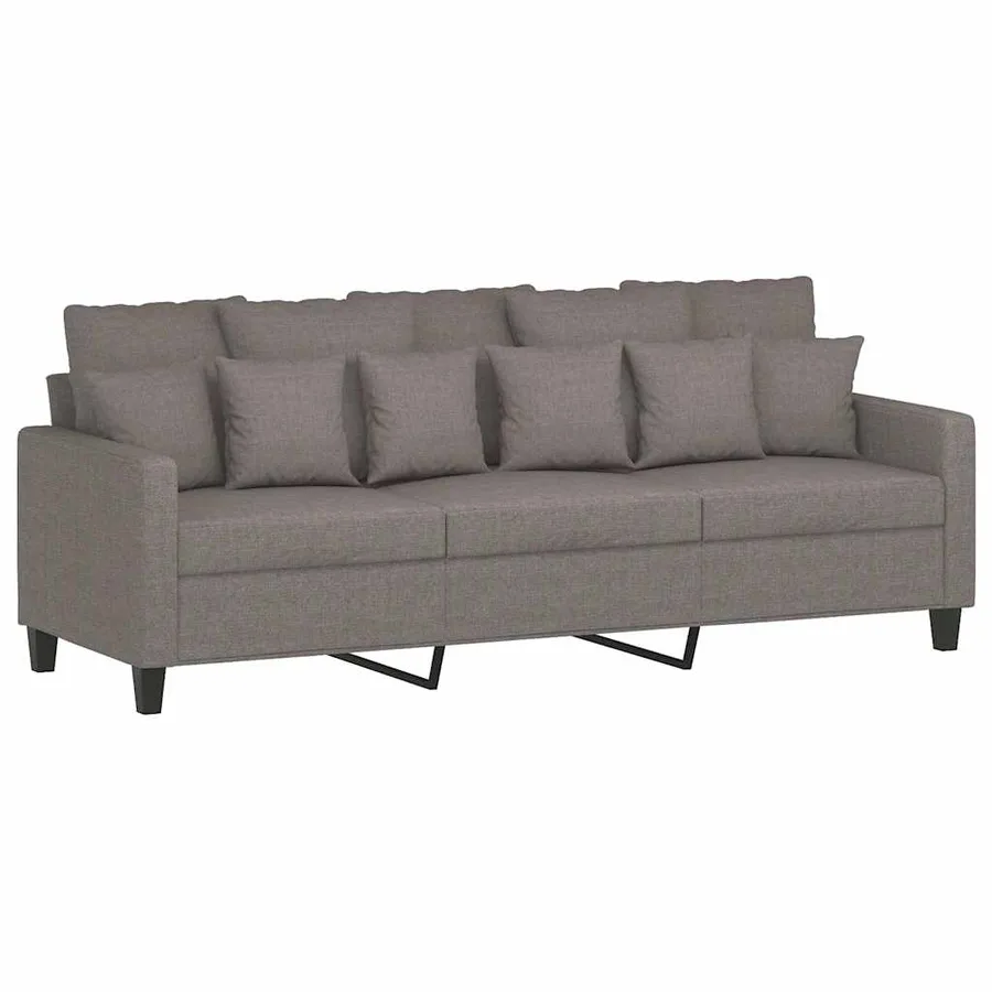Canapé à 3 places Taupe 180 cm Tissu - 2